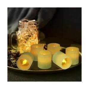 Furora LIGHTING Velas votivas LED verdes paquete de 6_4