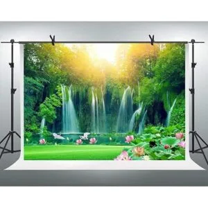 FHZON Fondos de cascada de 11.5 x 5.9 ft para fotografía_2