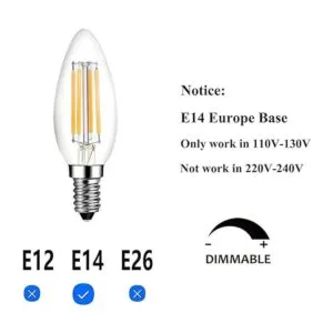 Bombilla LED E14 regulable equivalente a 40 W 3000 K_2