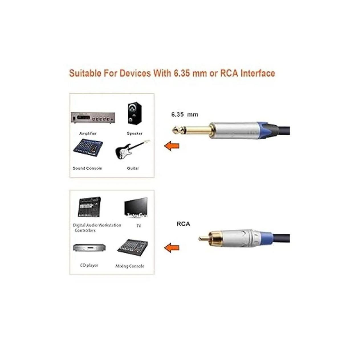 TISINO Cable RCA a 14 doble RCA a doble cable de_2