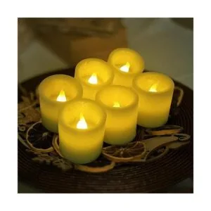 Furora LIGHTING Velas votivas LED verdes paquete de 6_3