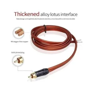 Cable de altavoz RCA a cable desnudo de 14 AWG OFC. El_3