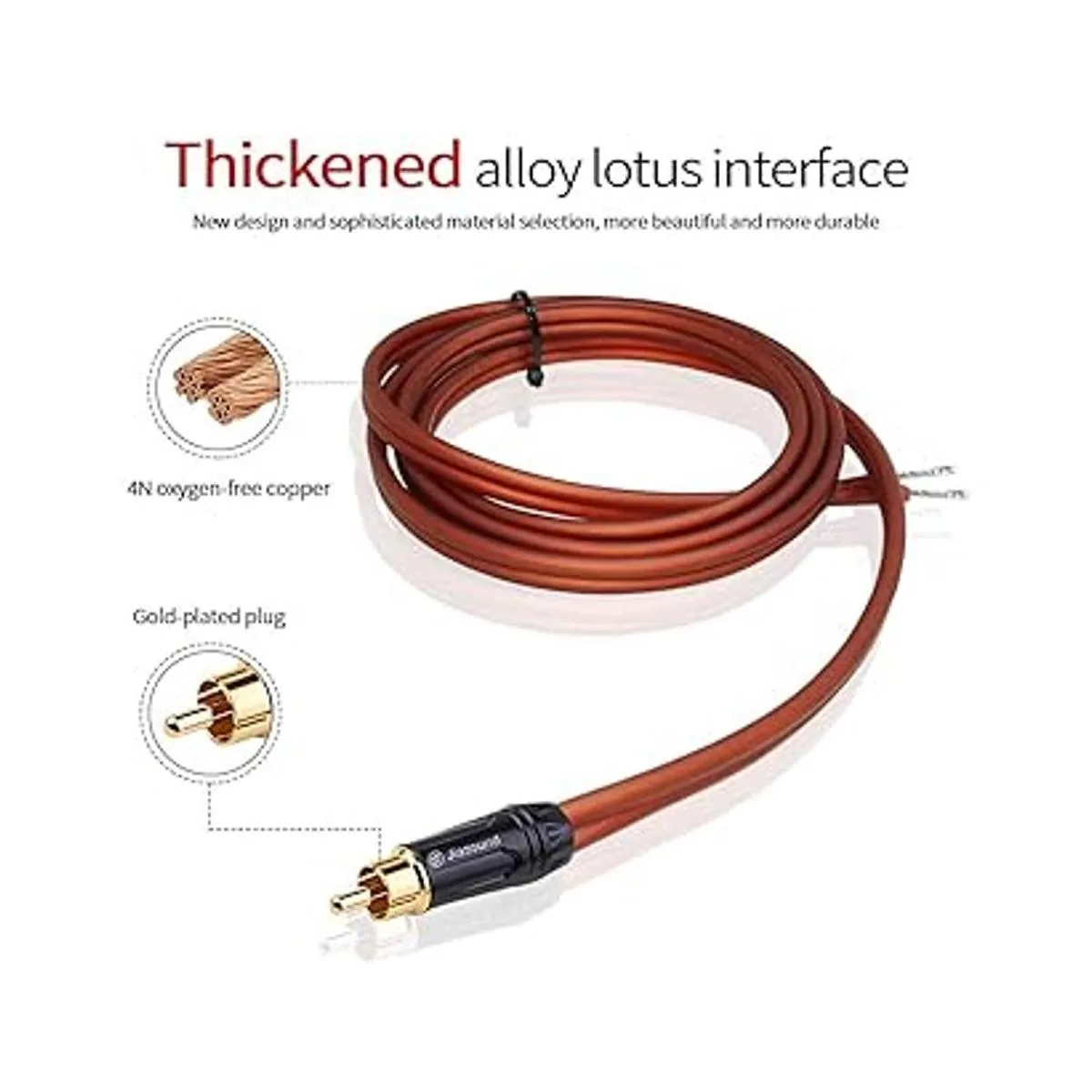 Cable de altavoz RCA a cable desnudo de 14 AWG OFC. El_3