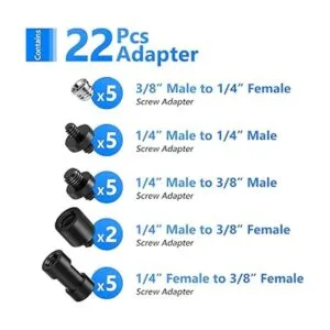 Neewer Adaptador de tornillo de cámara 22 piezas de 14_2