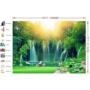 FHZON Fondos de cascada de 11.5 x 5.9 ft para fotografía_5