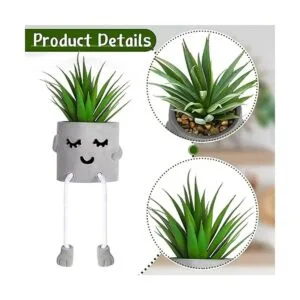 Planta artificial en maceta para cubículo bonita planta_5