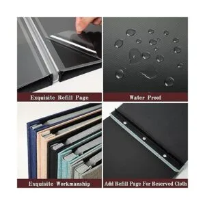 Spbapr Large Photo Album Self Adhesive Linen Cover_5