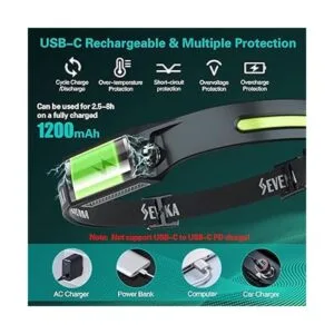 SEVENKA Linterna recargable para faros delanteros con_6