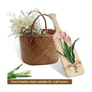 DAJAVE Paletas de madera sin terminar de 15 pulgadas_4