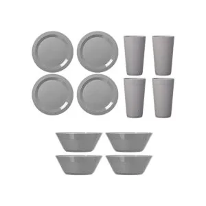 US Acrylic Newport Juego de vajilla de plástico cuenco y_6