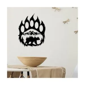 Decoración de oso de metal decoración de pared de oso_6