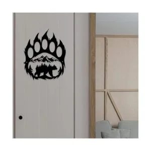 Decoración de oso de metal decoración de pared de oso_4