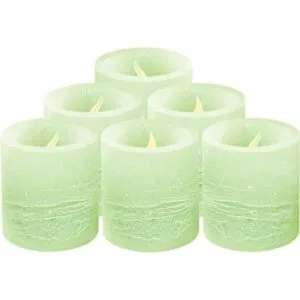 Furora LIGHTING Velas votivas LED verdes paquete de 6_1