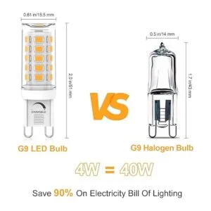 Umleeddlt Bombilla LED G9 regulable de 4 W equivalente a_2