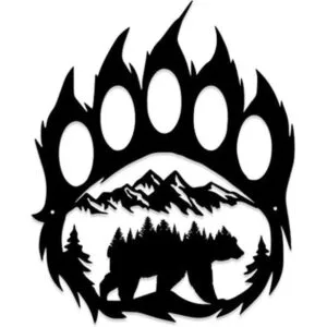 Decoración de oso de metal decoración de pared de oso_1