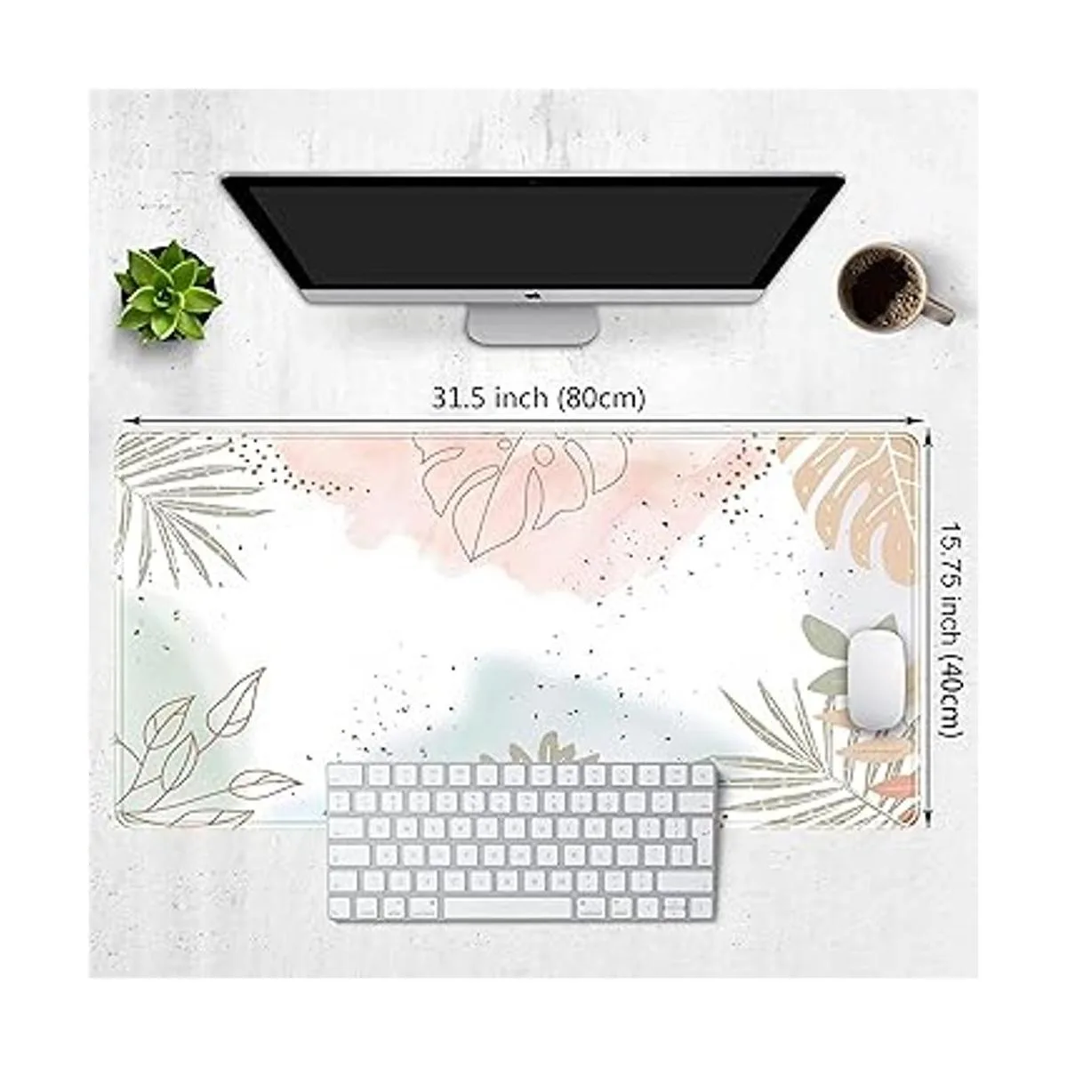 Tapete de teclado bohemio con pintura pastel alfombrilla_2