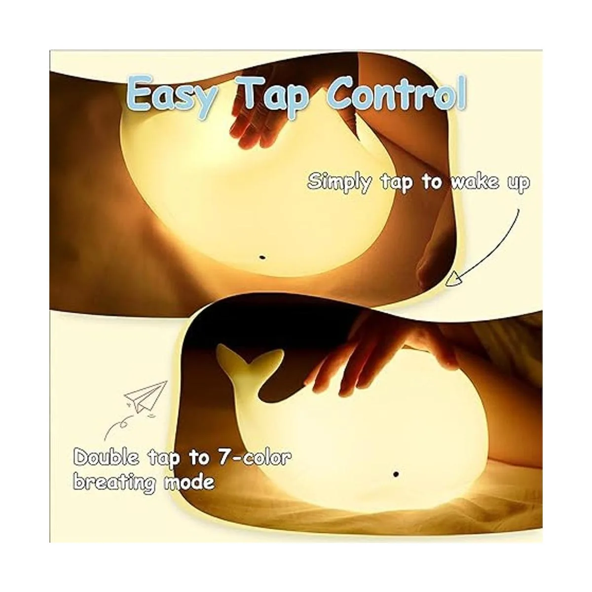 TriPro Whale Lámpara de escritorio de silicona para_5