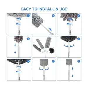 Plumero con poste de extensión para limpiar ventiladores_5