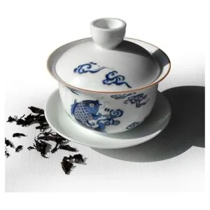 Porcelain Gaiwan Juego de platillos de tazón de té 7_6