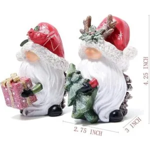 Hodao 2 piezas de gnomos de Navidad decoraciones de_6