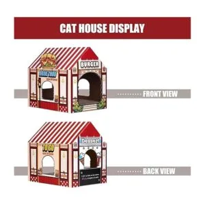 SEKAM Cardboard ScratcherCatnip with House Cat Play_4