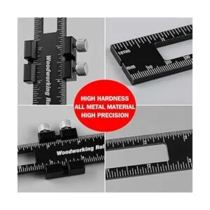 Regla de carpintería con topes deslizantes 3 piezas de_4