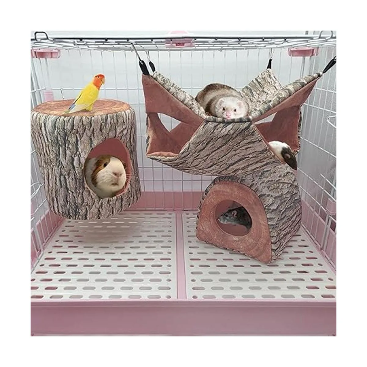 EAEDMY Cama y túnel de hamaca para árbol de indias y rata_6