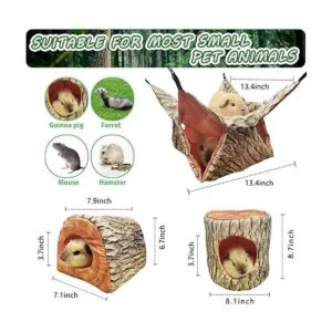 EAEDMY Cama y túnel de hamaca para árbol de indias y rata_4