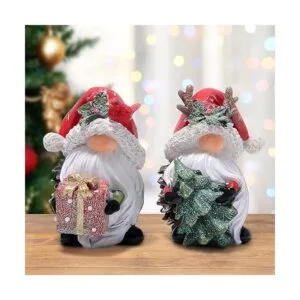 Hodao 2 piezas de gnomos de Navidad decoraciones de_4