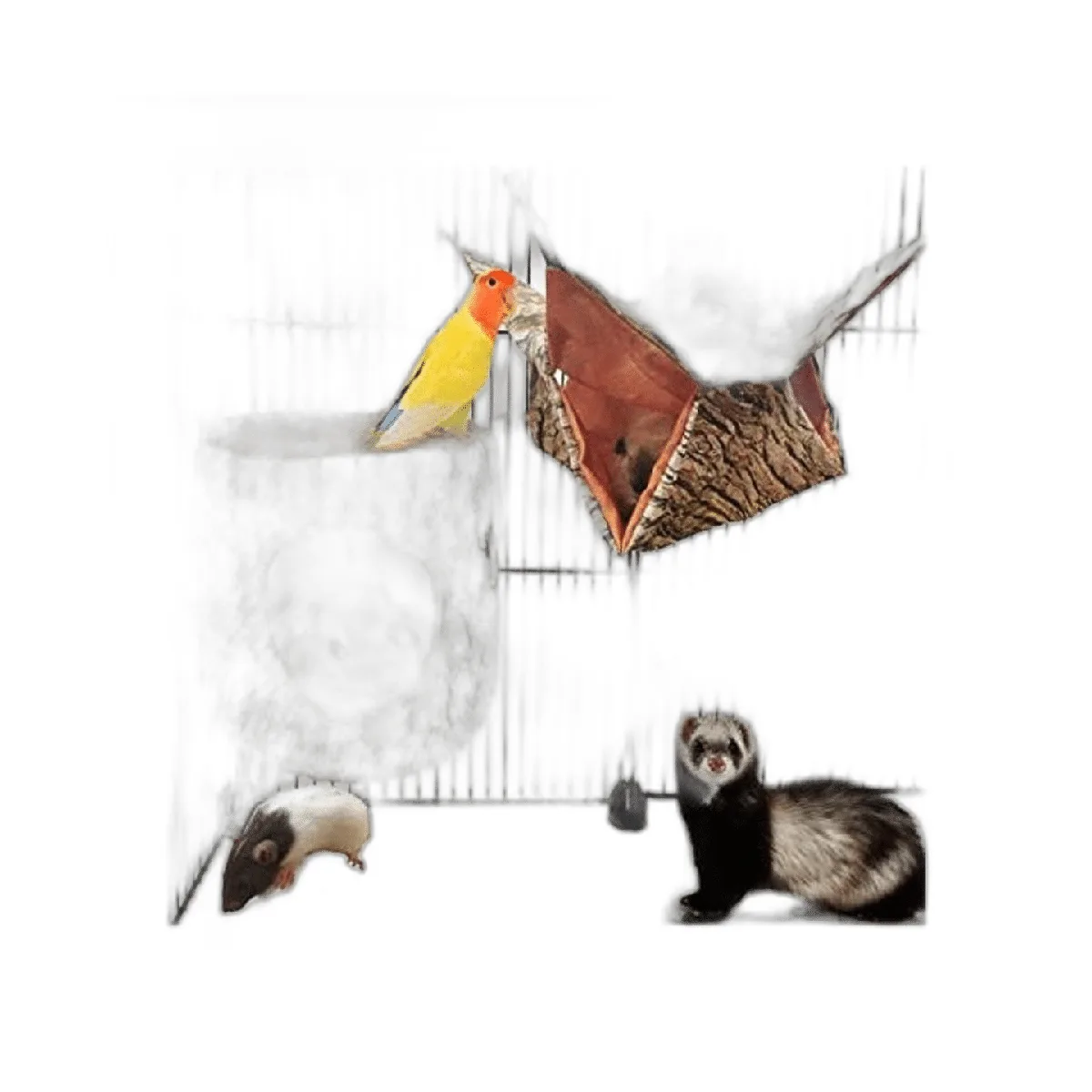 EAEDMY Cama y túnel de hamaca para árbol de indias y rata_1