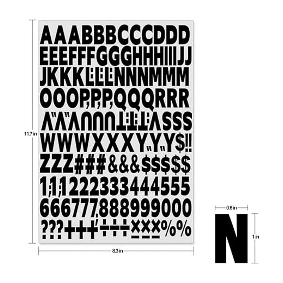 1680 Piece 1 Inch Iron On Heat Transfer Letters and_3