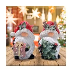 Hodao 2 piezas de gnomos de Navidad decoraciones de_5
