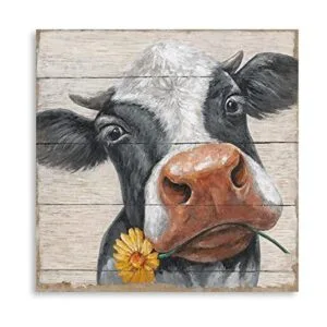 Cuadros rústicos de vaca para decoración de pared lienzo_1