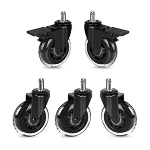 Hirate Juego de 5 ruedas para silla de oficina 2 con_1