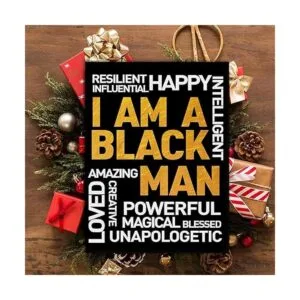 Póster de pared con texto en inglés I am a black man con_4