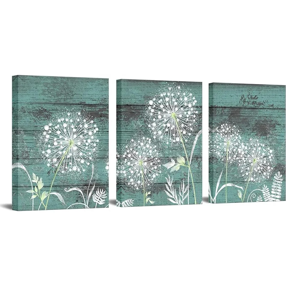 Arte de pared de diente de león decoración de baño_1