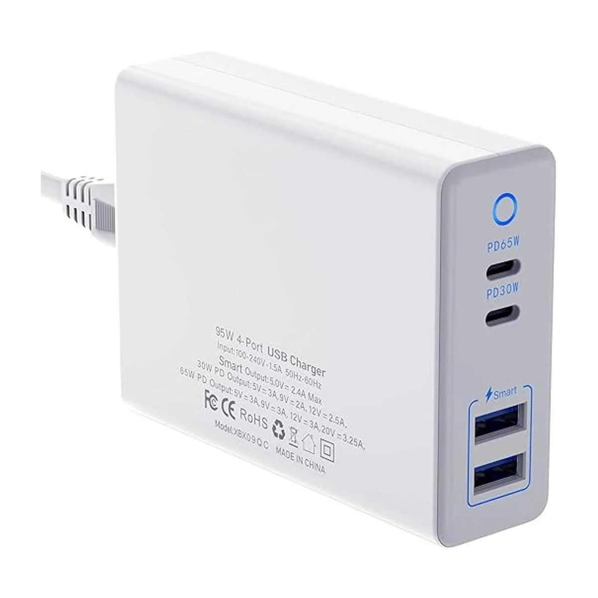 Cargador USB de 4 puertos bloque de cargador rápido_1