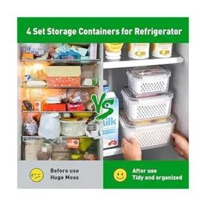 Paquete de 4 recipientes de almacenamiento de frutas_5