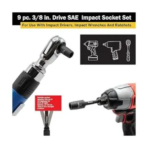 Titan 48001 Juego de llaves de impacto SAE de 9 piezas de_4
