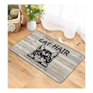 Its Not Cat Hair Its Kitty Felpudo decorativo con_2