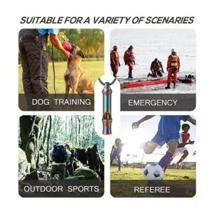 TISUR Llavero de emergencia de titanio silbatos de_6