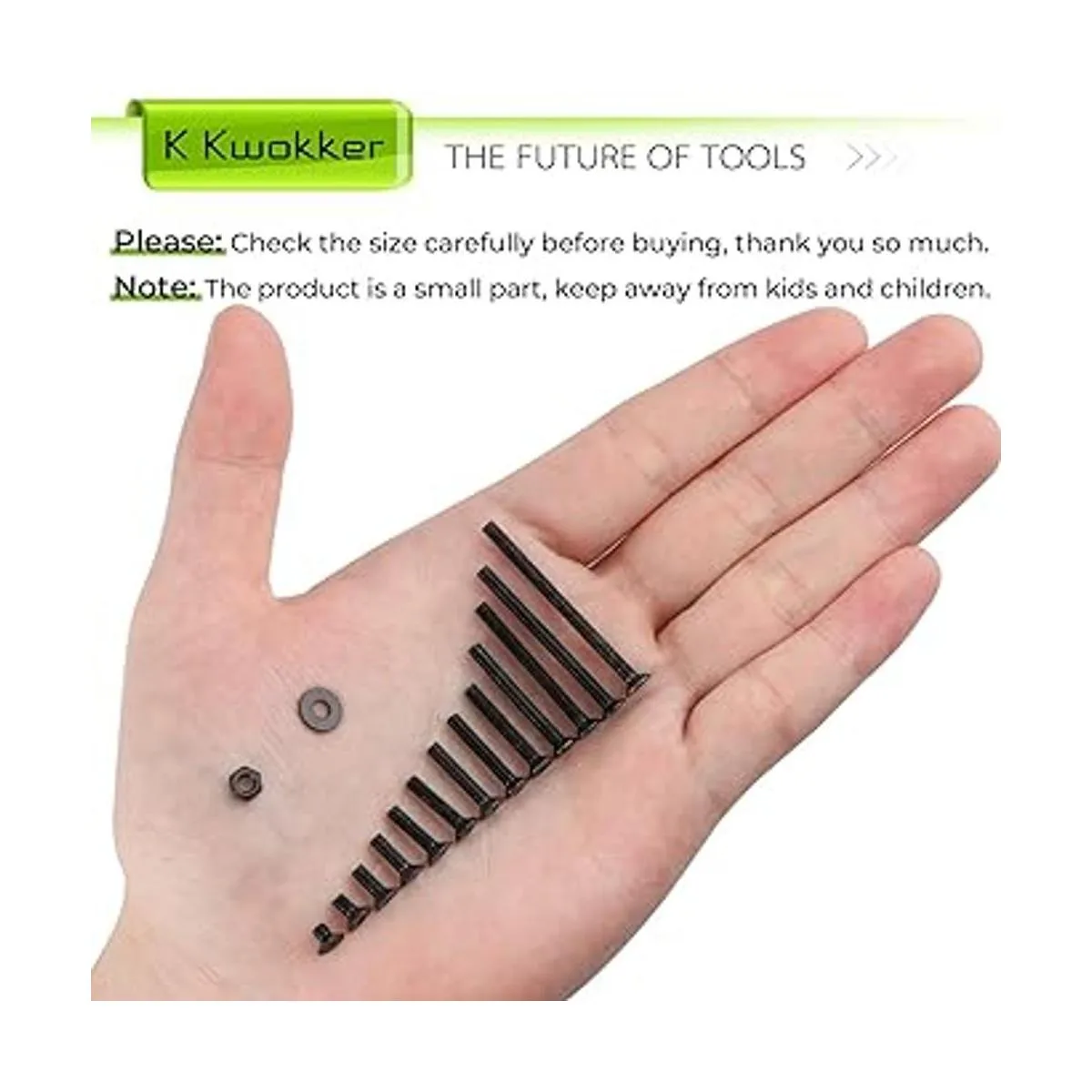 K Kwokker Juego surtido de 1023 tornillos M3 13_6