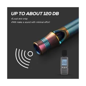 TISUR Llavero de emergencia de titanio silbatos de_3