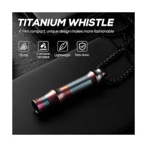 TISUR Llavero de emergencia de titanio silbatos de_2