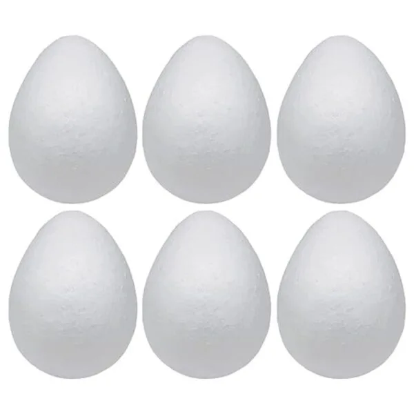 Crafjie Huevos de espuma 6 unidades 6 pulgadas huevos_1