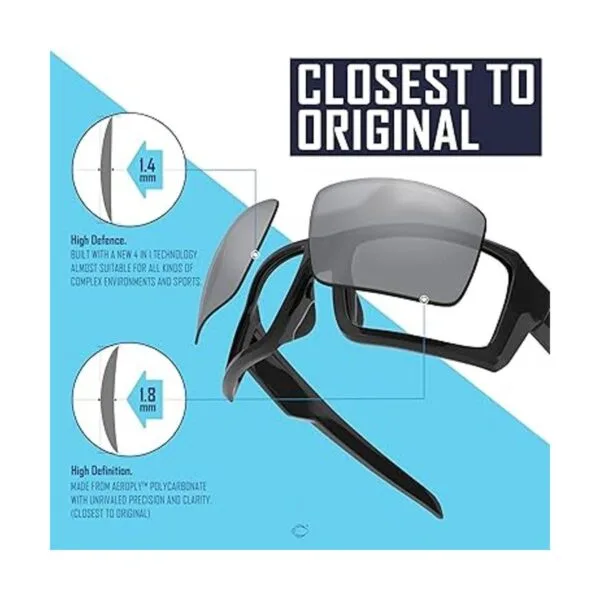 Saucer Lentes de repuesto para gafas de sol Oakley Tailend_3