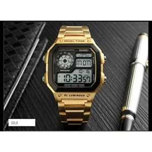 PASOY Reloj digital multifunción para hombre con alarma de_5