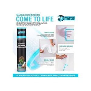 3Dmate Base Tapete transparente para bolígrafo 3D de 18 x_2