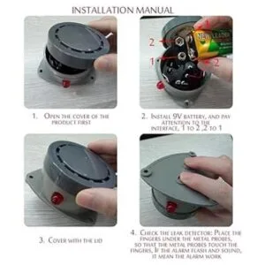 Detector de fugas de agua paquete de 2 alarma de agua_6