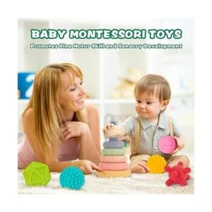 Springflower Juguetes Montessori 3 en 1 para bebés de 0 a_5